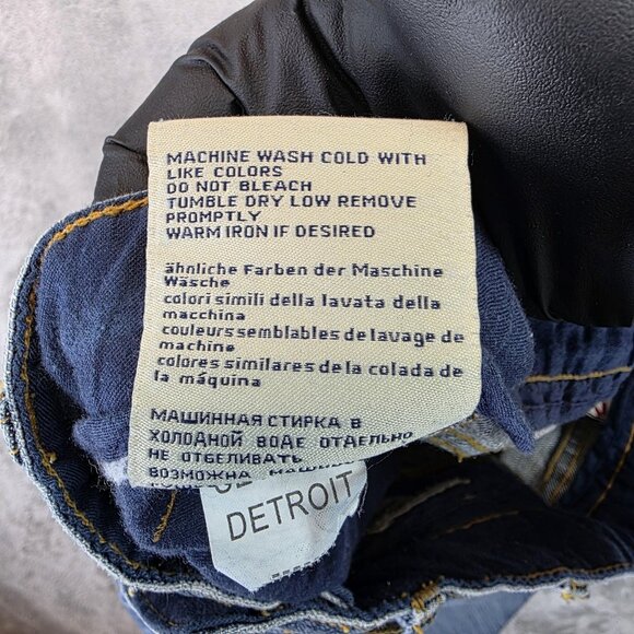 Seven7 Jeans Mens Size 31 Blue Detroit Straight Leg Embroidered Pockets SEVM900 - Picture 12 of 13
